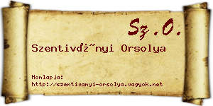 Szentiványi Orsolya névjegykártya