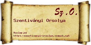 Szentiványi Orsolya névjegykártya
